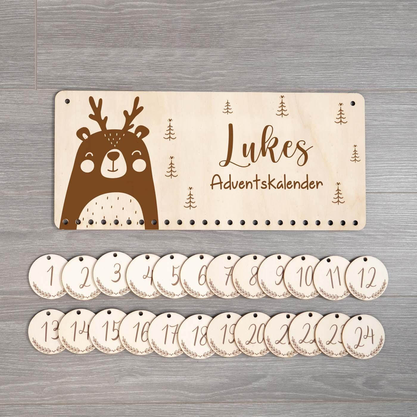 unique advent calendar with personalized name