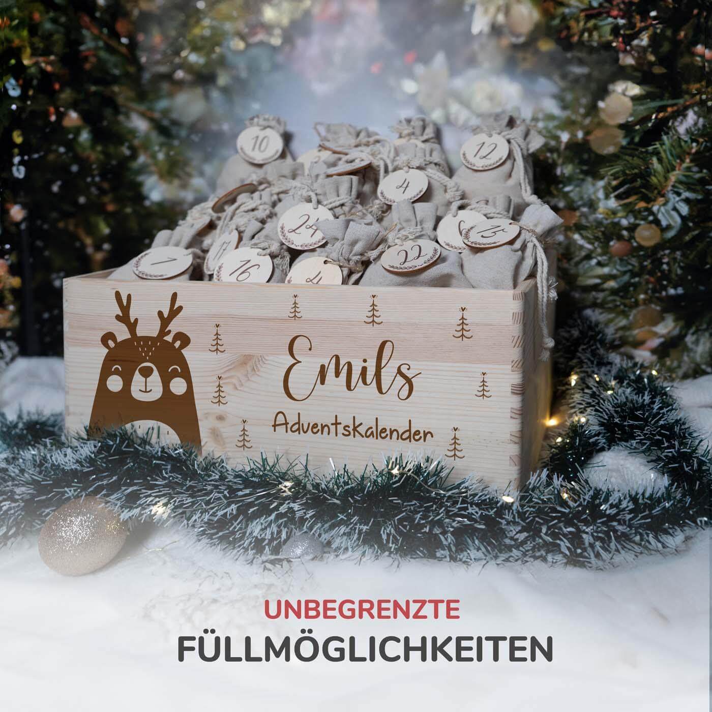 hochwertiger adventskalender personalisiert