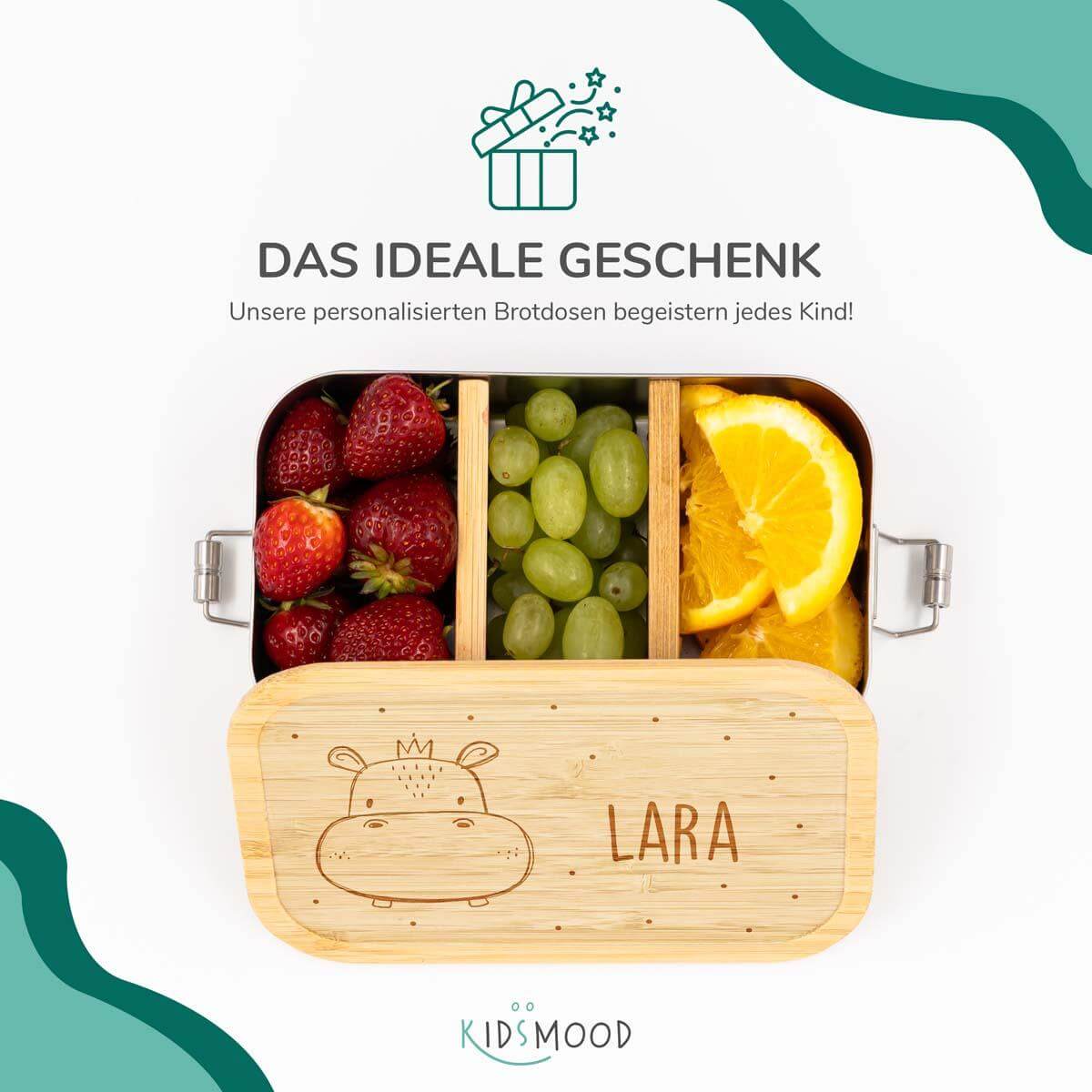 custom lunchbox with hippopotamus design