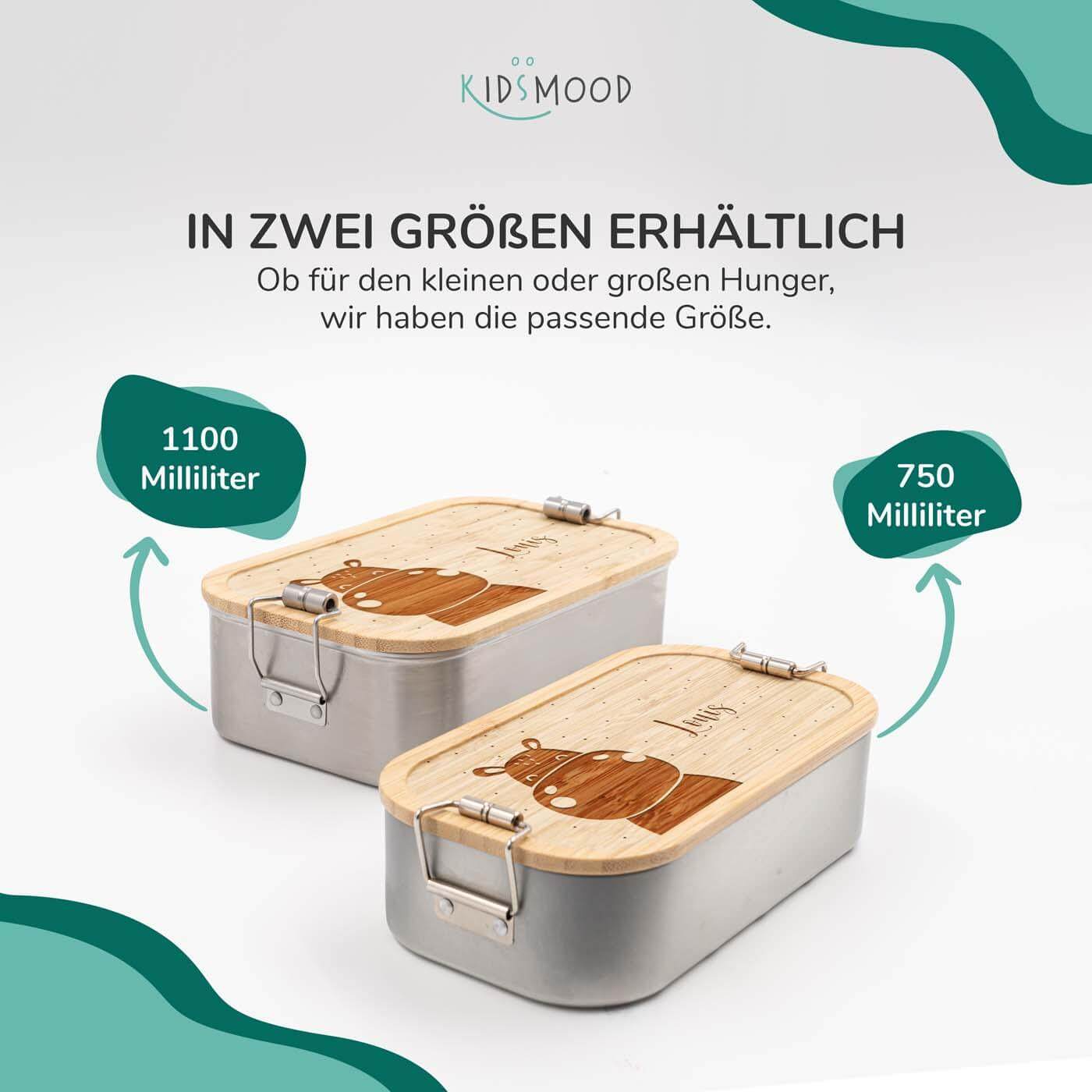 detailed view of hippopotamus design on lunchbox