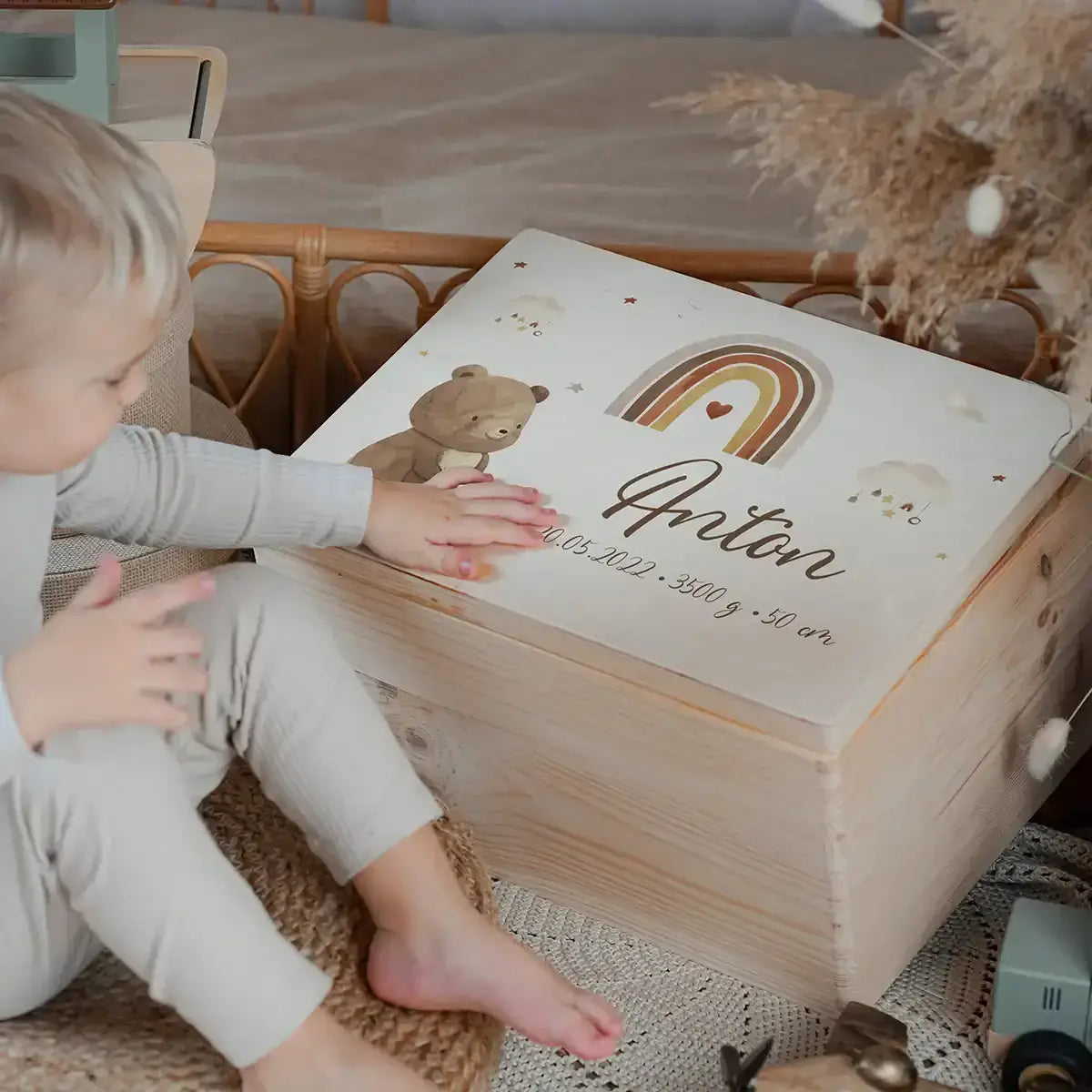 Erinnerungsbox Baby - Boho Bär