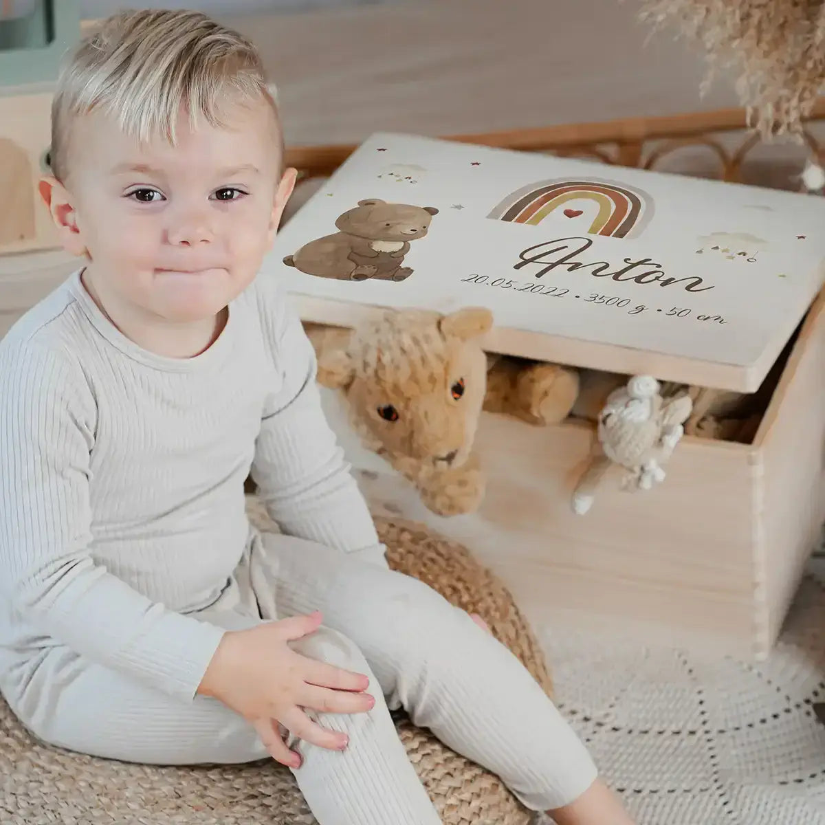 Erinnerungsbox Baby - Boho Bär