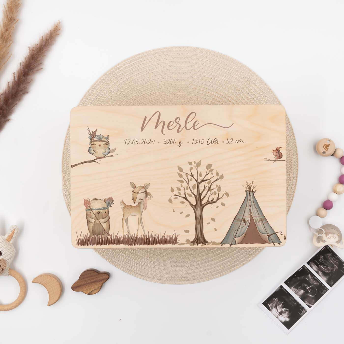 woodland-bundle mit personalisierter aufbewahrungskiste