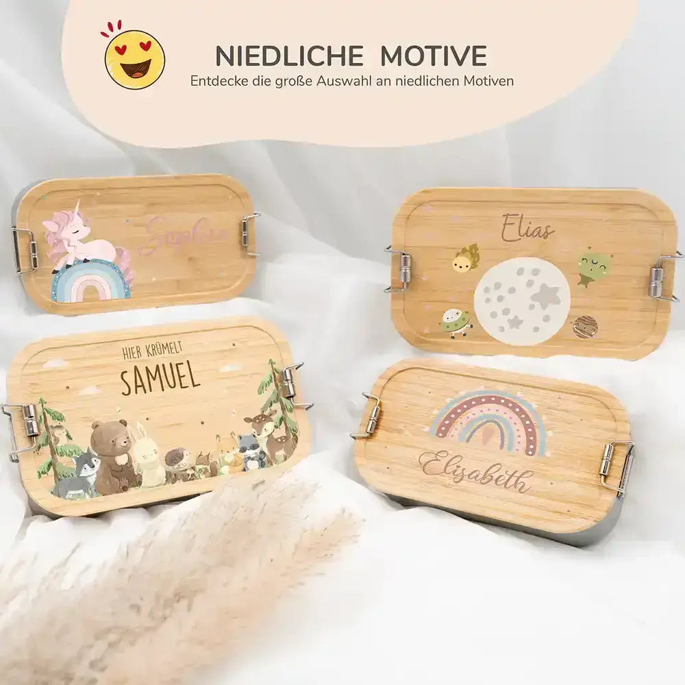 hochwertige brotdose mit weltall personalisiert