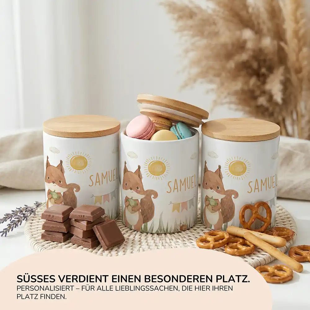 Personalisierte Keksdose Eichhörnchen Sommer - Ansicht 15