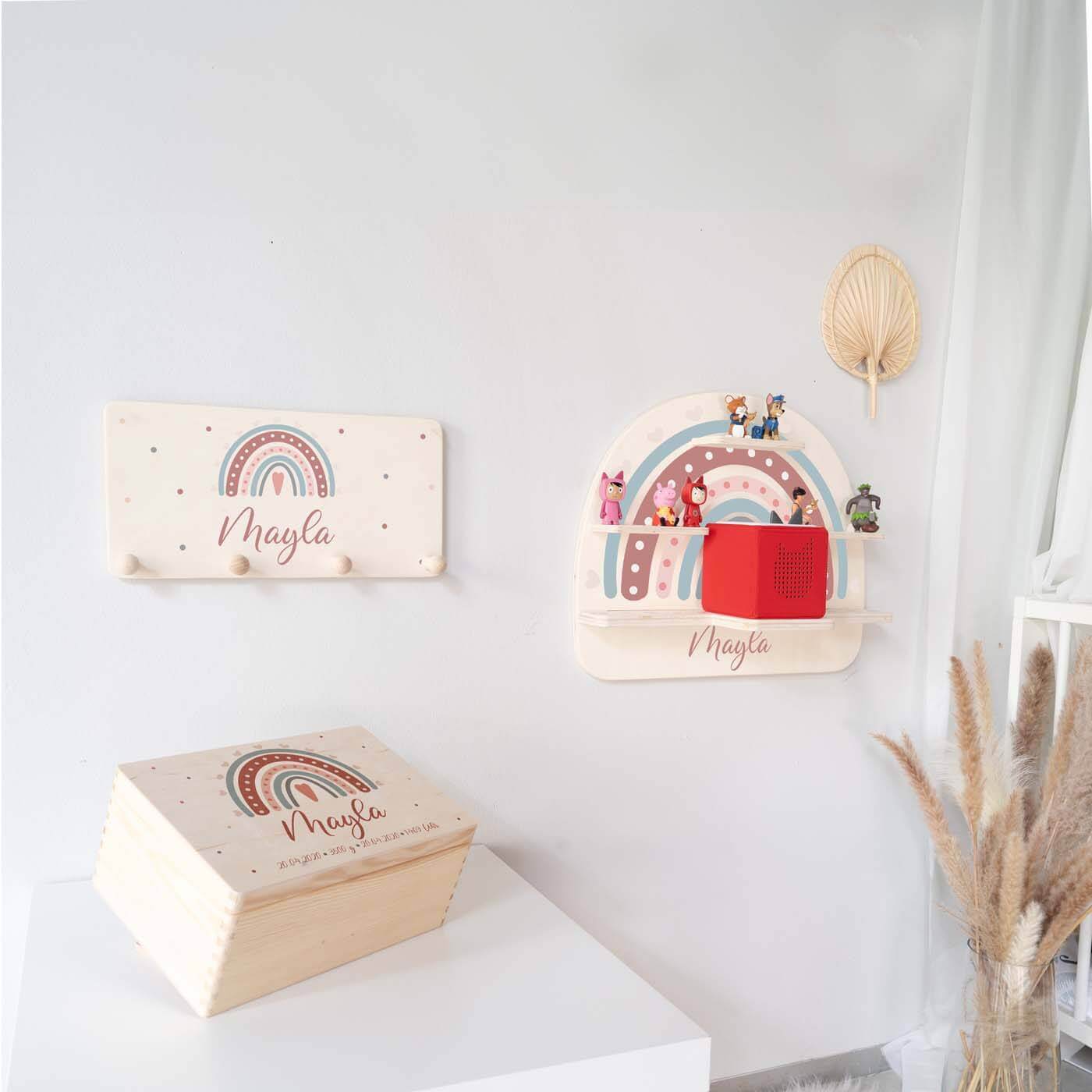 personalisiertes regenbogen-bundle für kinderzimmer