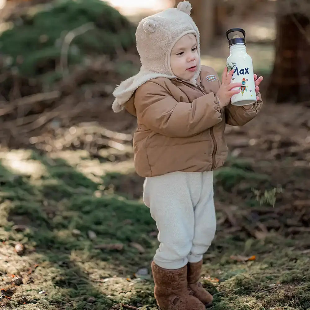 Trinkflasche Kinder Edelstahl - Weltraumrakete