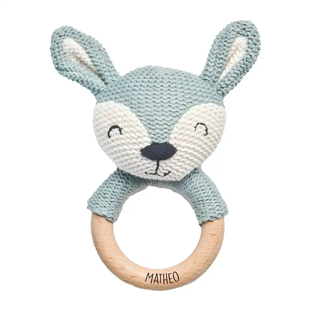 Baby Beißring mit Hirsch - Rosa/Blau Ø 7cm - Zahnen leicht gemacht