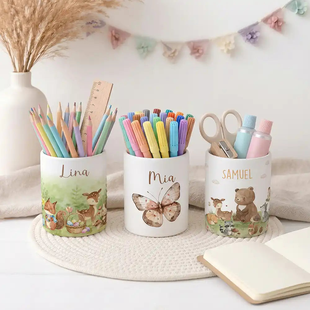 Stiftehalter Schmetterling - Schreibtisch-Organizer Keramik