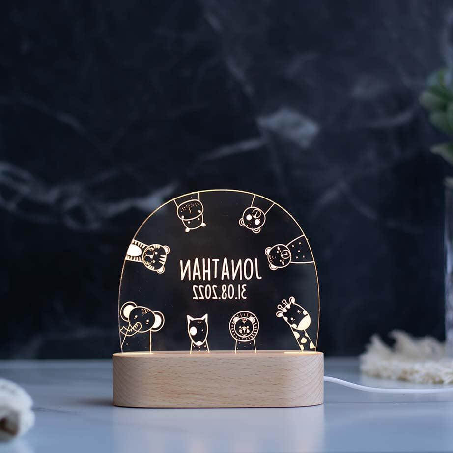close-up of personalized happy animals design
