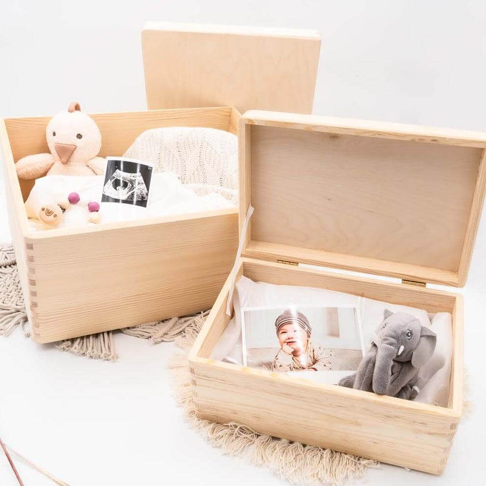 engraved memory box with rainbow and custom name