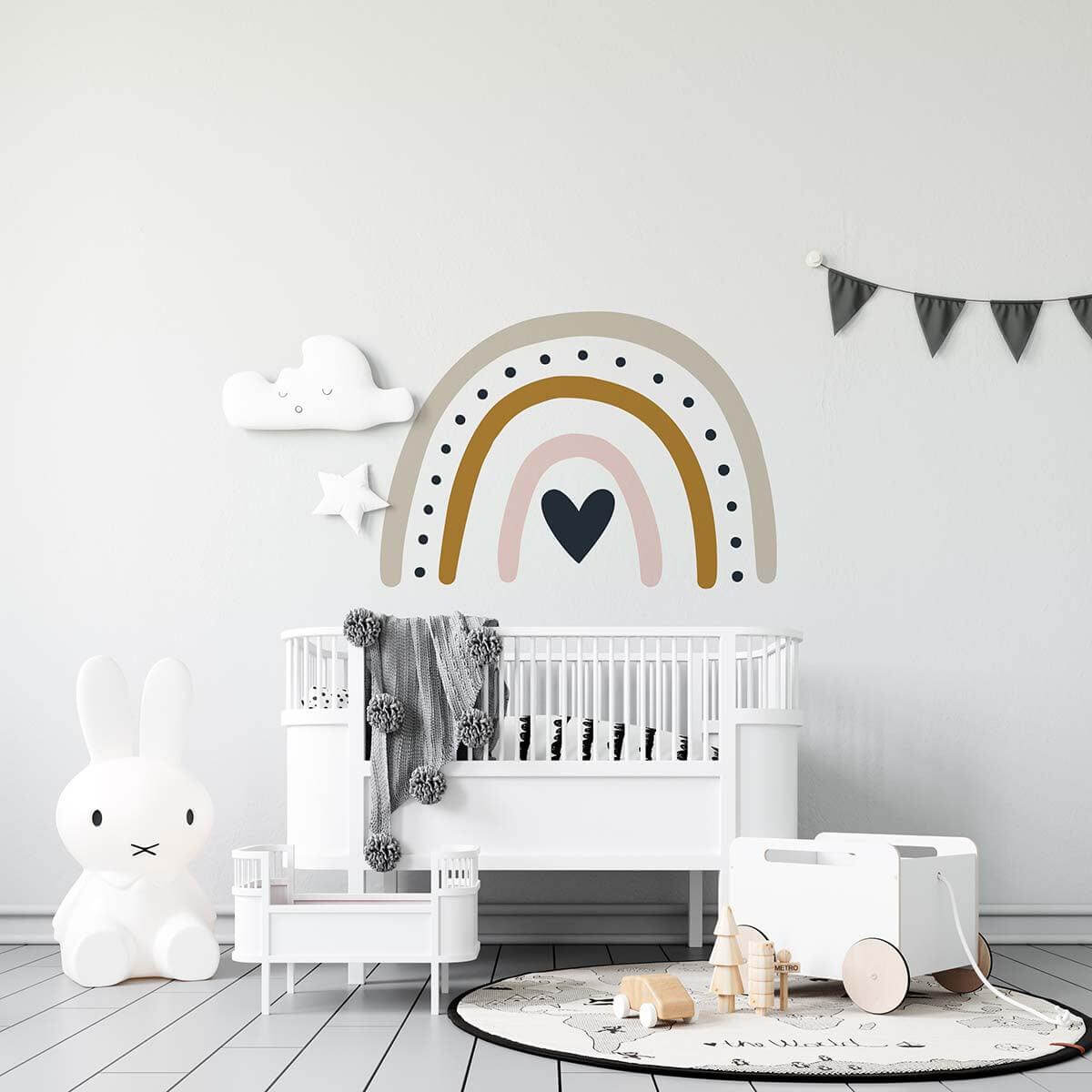 follow the rainbow wall sticker with colorful design
