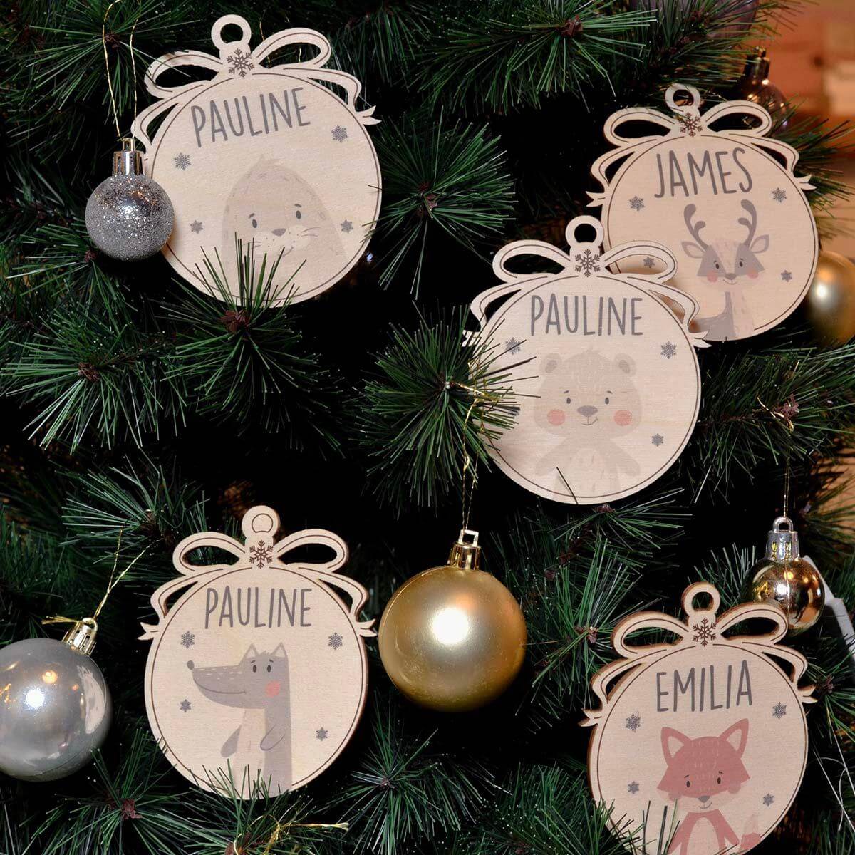 close-up of Christmas ornament with fuchs motif